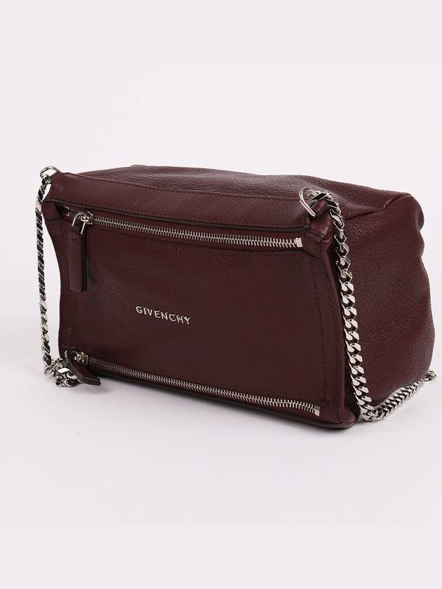 Pandora burgundy mini chain cross bag - GIVENCHY - BALAAN 3