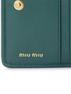 Matelasse Nappa Leather Card Wallet Lagoon Blue - MIU MIU - BALAAN 7