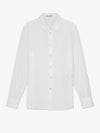 Basic Slim Fit Silk Shirt White - SAINT LAURENT - BALAAN 2