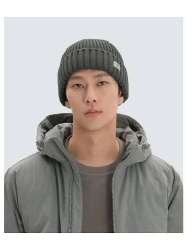 Folded Beanie S24WUFKC61 Dark Khaki - SNOW PEAK - BALAAN 1