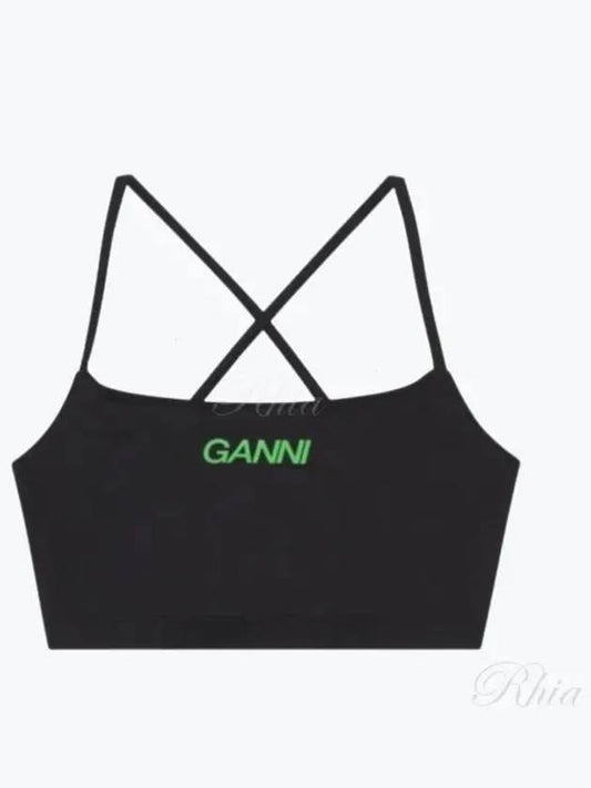 Active Strap Sleeveless Black - GANNI - BALAAN 2