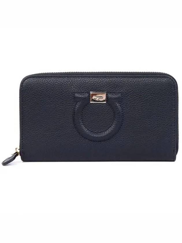 Gancini Around Zip Long Wallet Black - SALVATORE FERRAGAMO - BALAAN 2