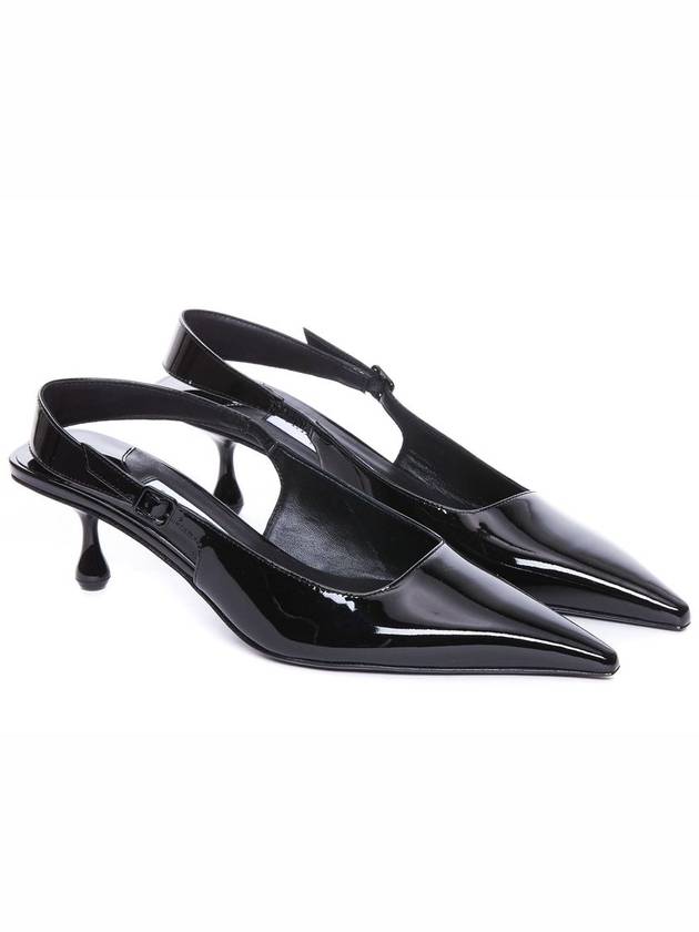 Jimmy Choo Black Leather Amel Slingback Pumps - JIMMY CHOO - BALAAN 4