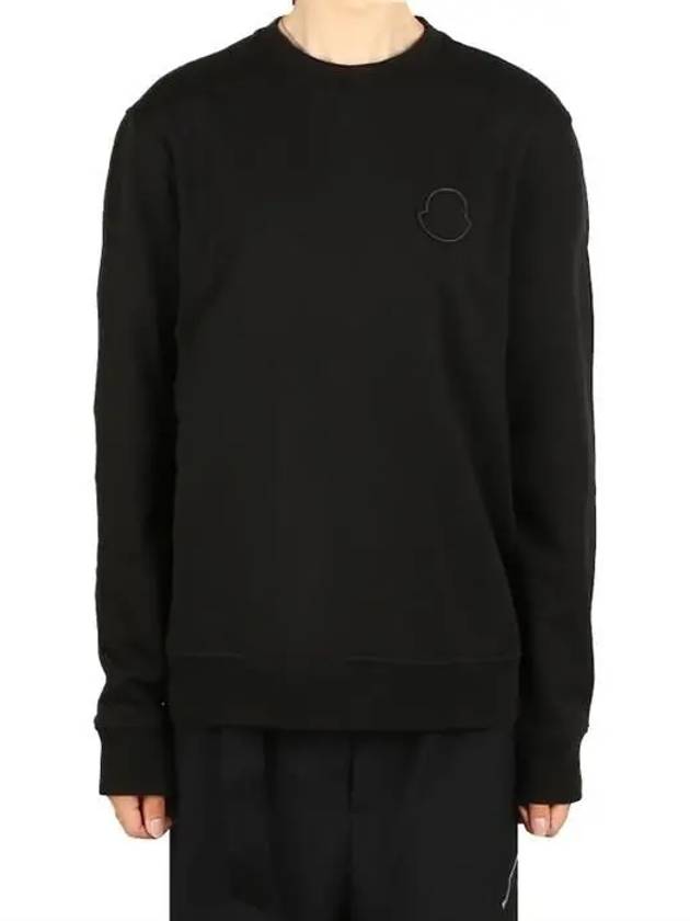 Embroidered Logo Sweatshirt Black - MONCLER - BALAAN 2