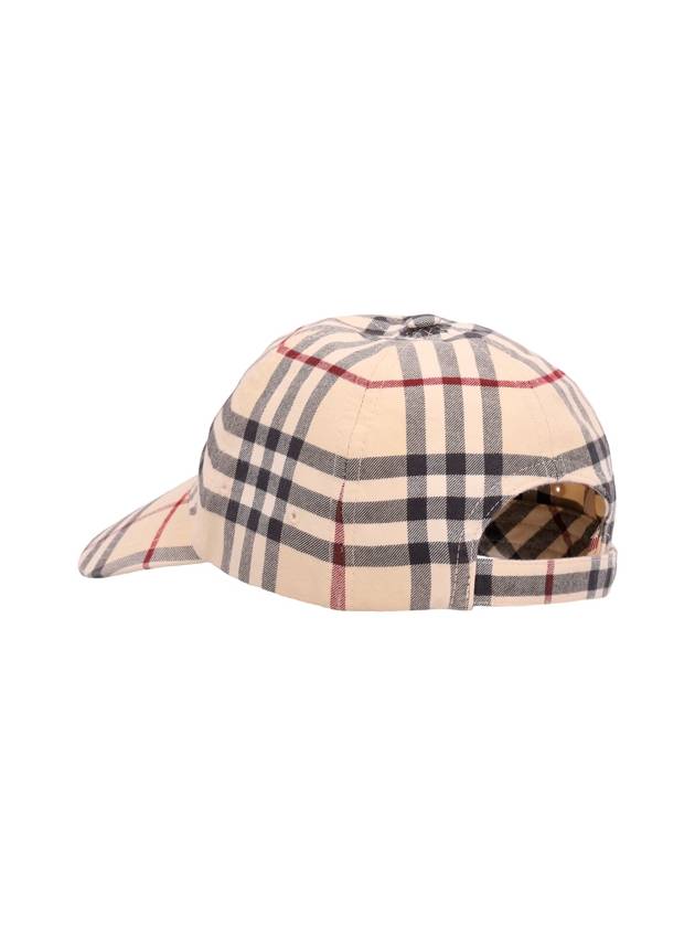 Check Pattern Cotton Ball Cap Beige - BURBERRY - BALAAN 3