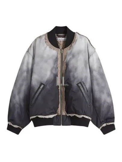 Distressed Effect Bomber Jacket Faded Black - ACNE STUDIOS - BALAAN 2