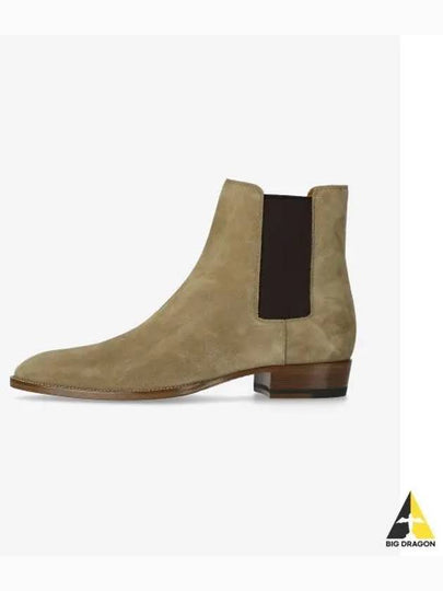 Suede Classic Wyatt Chelsea Boots Brown - SAINT LAURENT - BALAAN 2