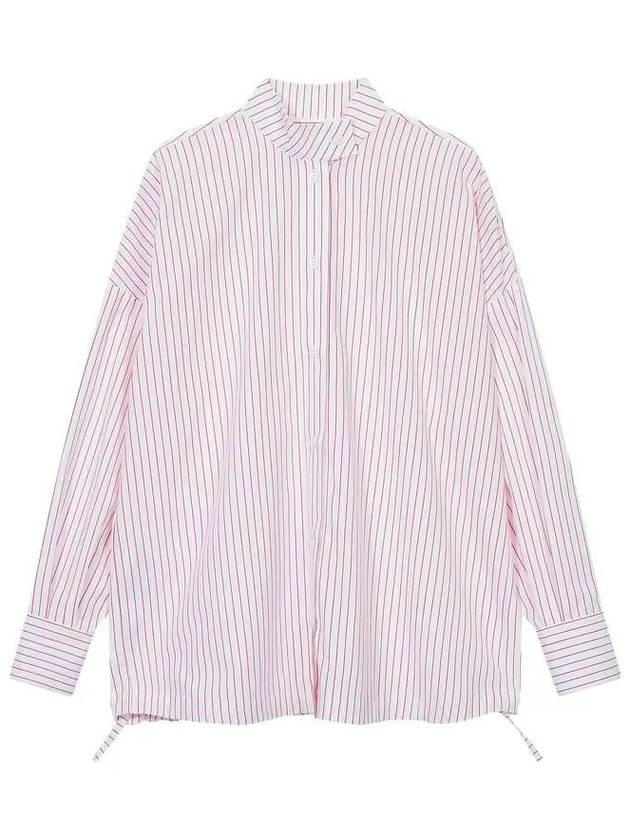 Women s Drawstring Stripe Pattern Shirt Red 271980 - EMPORIO ARMANI - BALAAN 1