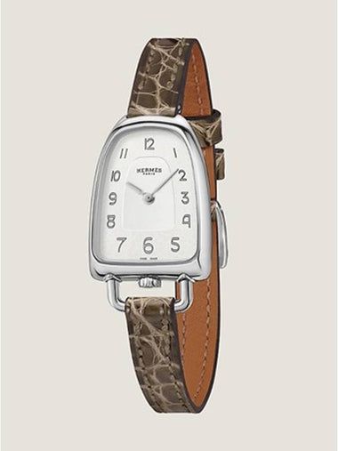 Women s Galop d Hermes Medium Watch 32mm Gris Elephant W053760WW00 - HERMES - BALAAN 1