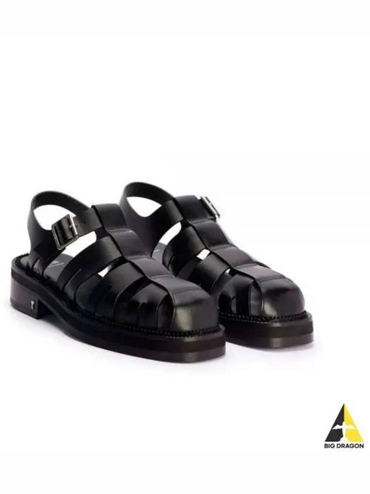 Leather Fisherman Sandals Black - AMI - BALAAN 2