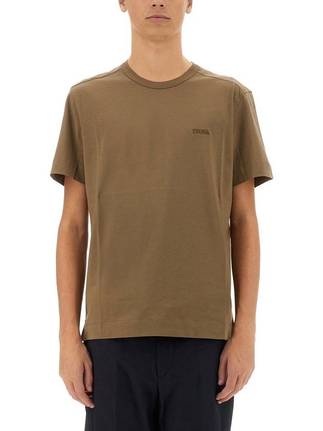 Zegna T-Shirt With Logo - ERMENEGILDO ZEGNA - BALAAN 1