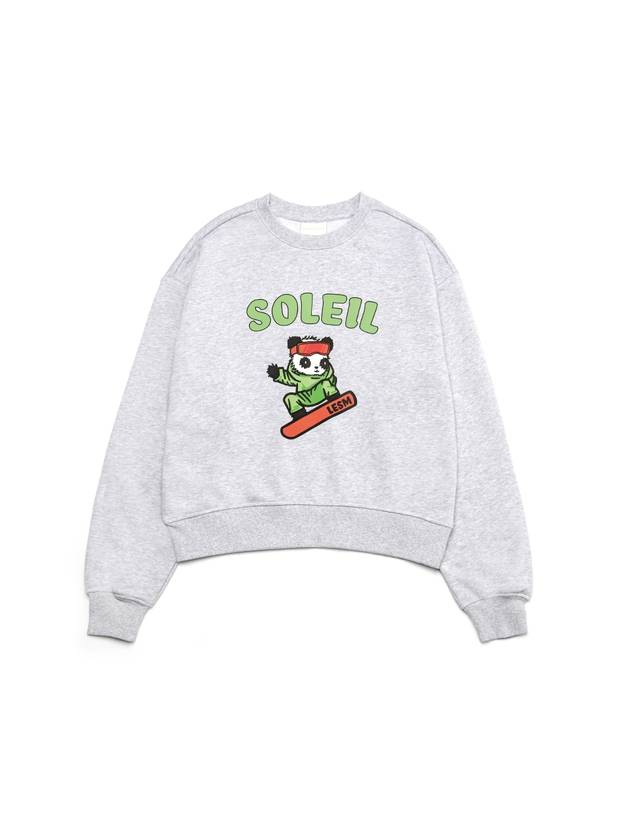 Brushed Options Snowboarding Panda Sweat Shirts MELANGE GRAY - LE SOLEIL MATINEE - BALAAN 1