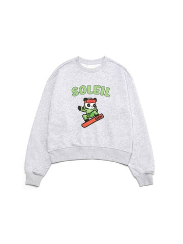 Brushed Options Snowboarding Panda Sweat Shirts MELANGE GRAY - LE SOLEIL MATINEE - BALAAN 1