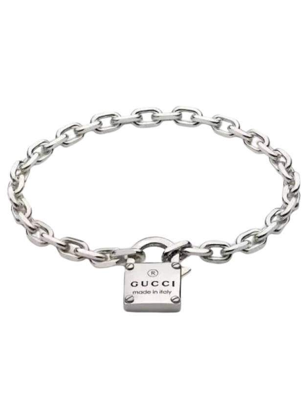 Trademark Chain Padlock Bracelet Silver - GUCCI - BALAAN 1