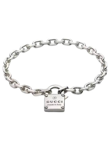 Trademark Chain Padlock Bracelet Silver - GUCCI - BALAAN 1