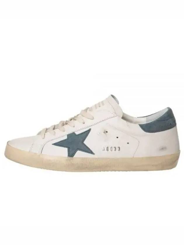 Superstar Classic Blue Suede Low Top Sneakers White - GOLDEN GOOSE - BALAAN 2