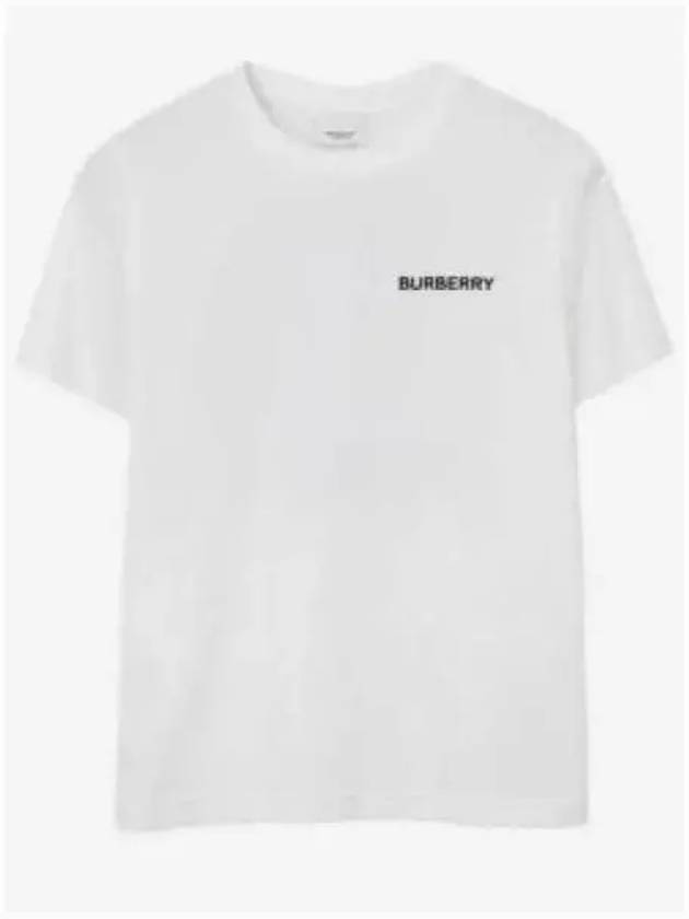 Cotton Logo Short Sleeve T-Shirt White - BURBERRY - BALAAN 2