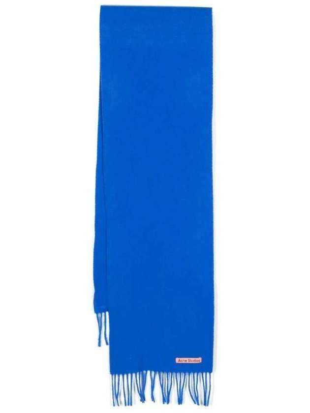 Wool Fringe Muffler Royal Blue - ACNE STUDIOS - BALAAN 1