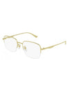 Eyewear Metal Glasses Gold - GUCCI - BALAAN.