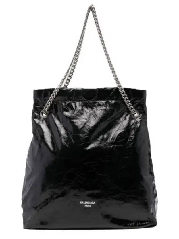 Crush Medium Tote Bag Black - BALENCIAGA - BALAAN 2