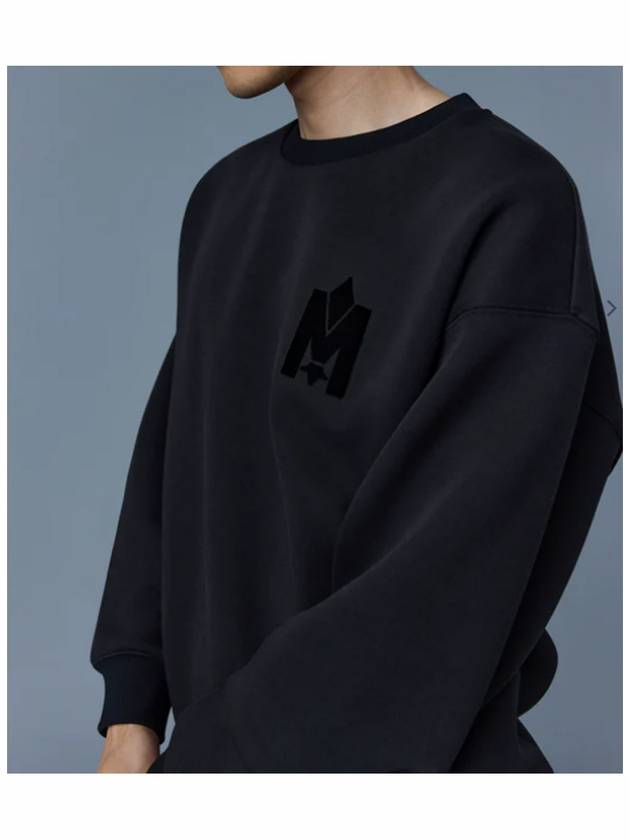 Max Crew Neck Double Face Jersey Sweatshirt Black - MACKAGE - BALAAN 6