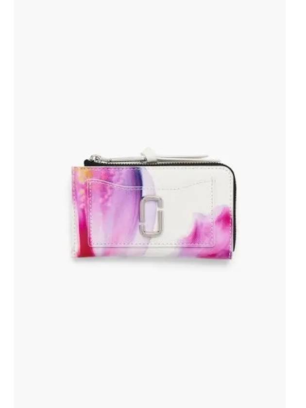 Floral Top Zip Multi Wallet White MBACA24006PCH - MARC JACOBS - BALAAN 1