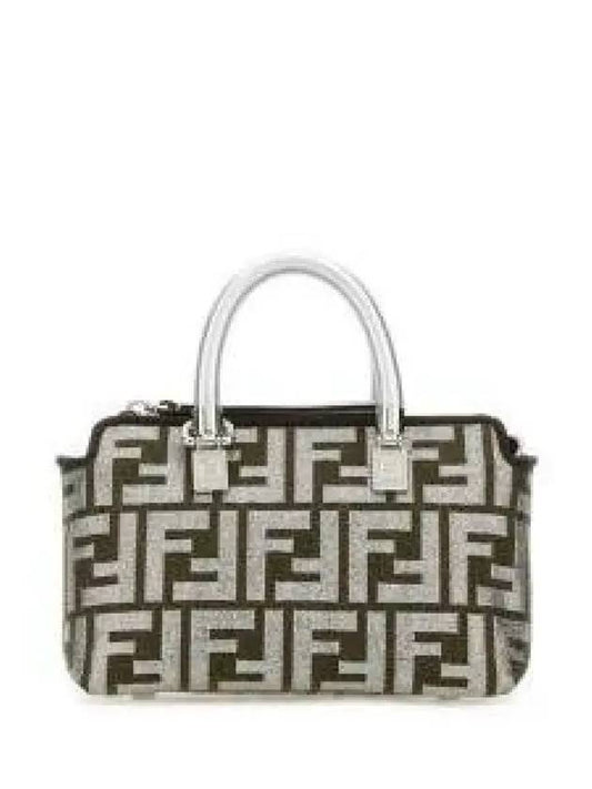 FF Fabric Tote Shoulder Bag Silver - FENDI - BALAAN 2