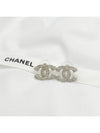 23P CC Logo Earrings Crystal Earrings Silver ABA322 - CHANEL - BALAAN 2