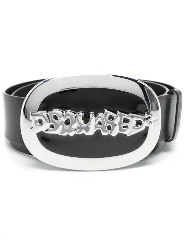 logo decorated leather belt BEM029312900001 - DSQUARED2 - BALAAN 1