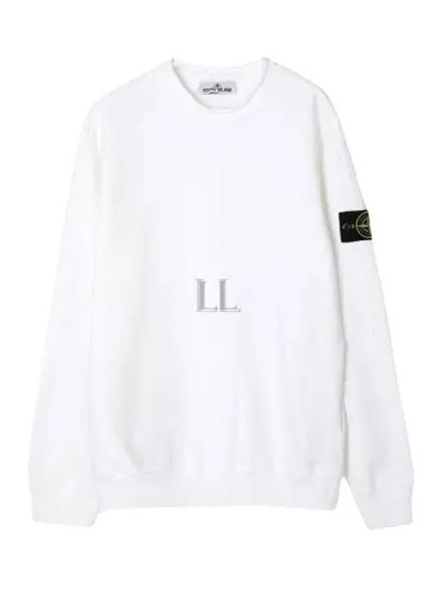 Stretch Cotton Fleece Mock Turtleneck Sweatshirt White - STONE ISLAND - BALAAN 2