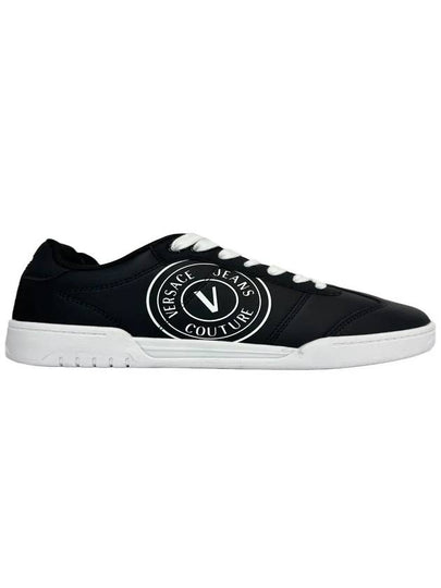 Brooklyn V Emblem Low Top Sneakers Black - VERSACE - BALAAN 2