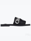 Woody Logo Slide Slippers Black - CHLOE - BALAAN 2