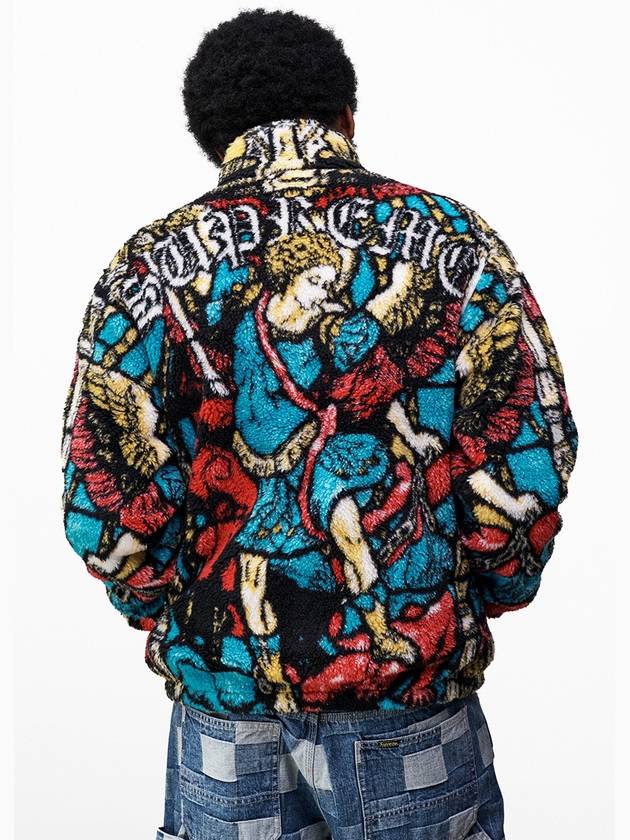 Saint Michael Fleece Jacket White - SUPREME - BALAAN 3