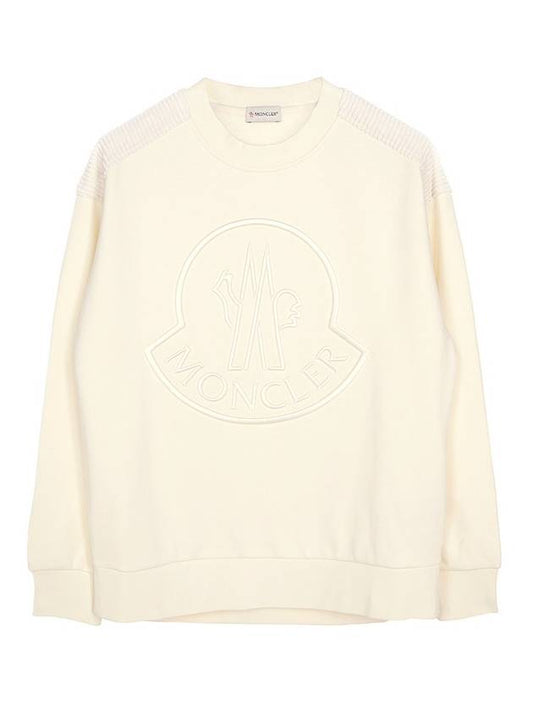 Embroidered Logo Sweatshirt White - MONCLER - BALAAN 2