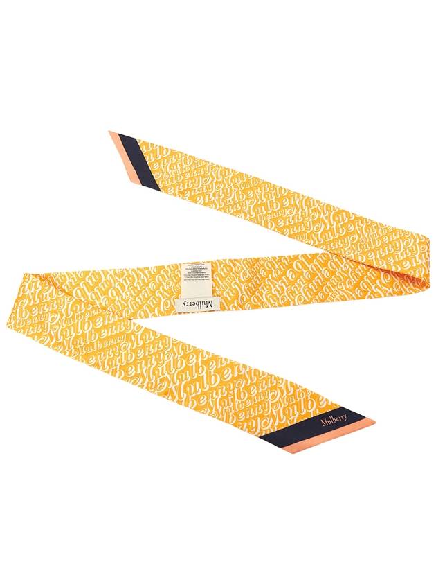 Fantasy Mulberry Logo Scarf Yellow White - MULBERRY - BALAAN 4