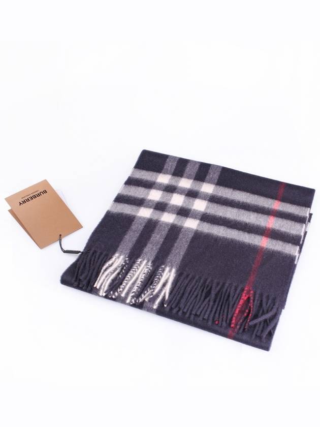 Classic Check Cashmere Scarf Grey - BURBERRY - BALAAN 4