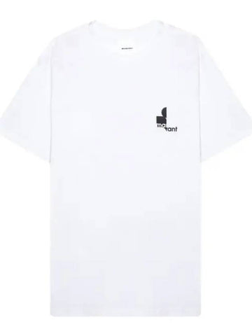 Zafferh Mini Logo Cotton Short Sleeve T-Shirt White - ISABEL MARANT - BALAAN 1