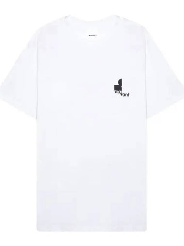 Zafferh Mini Logo Cotton Short Sleeve T-Shirt White - ISABEL MARANT - BALAAN 1