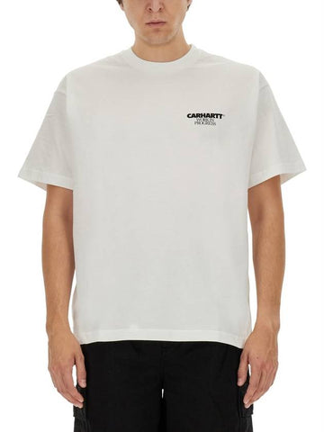 Men s Short Sleeve T Shirt WITH LOGO - CARHARTT WIP - BALAAN 1