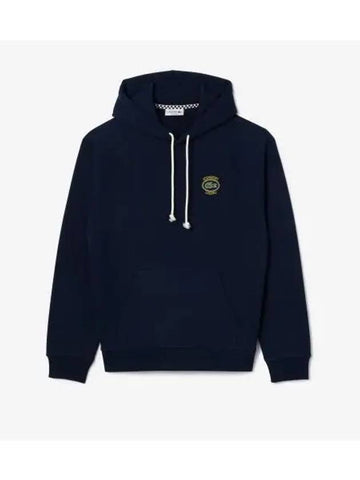 Men s Badge Match Hooded Raglan Sweatshirt Navy - LACOSTE - BALAAN 1