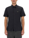 Men's Logo Classic Short Sleeve Shirt Black - VIVIENNE WESTWOOD - BALAAN 2