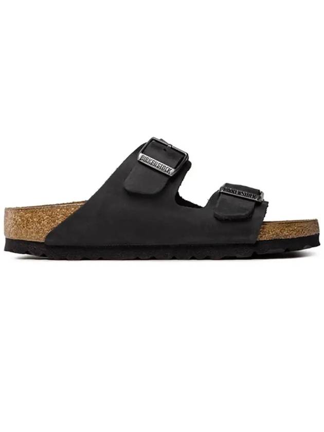 Arizona Oiled Leather Slippers Black - BIRKENSTOCK - BALAAN 3