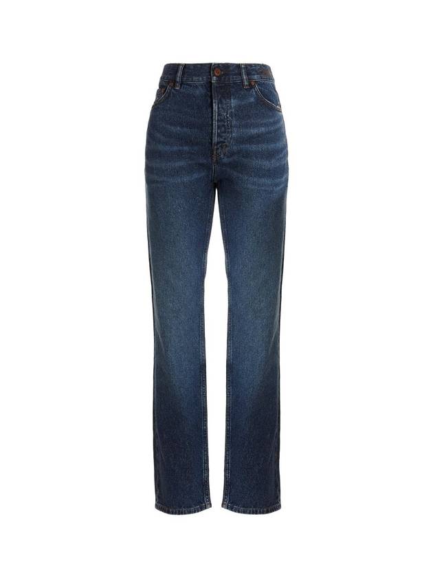 Denim Straight Jeans Blue - CHLOE - BALAAN 1