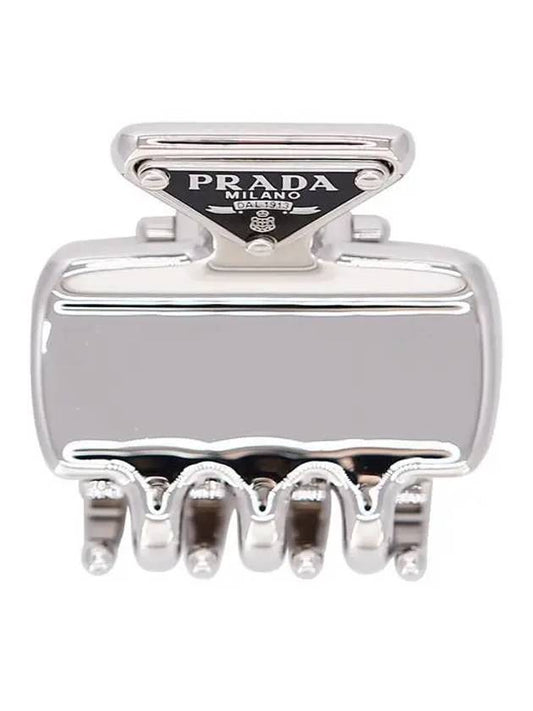 Metal Hair Clip Steel Grey - PRADA - BALAAN 2