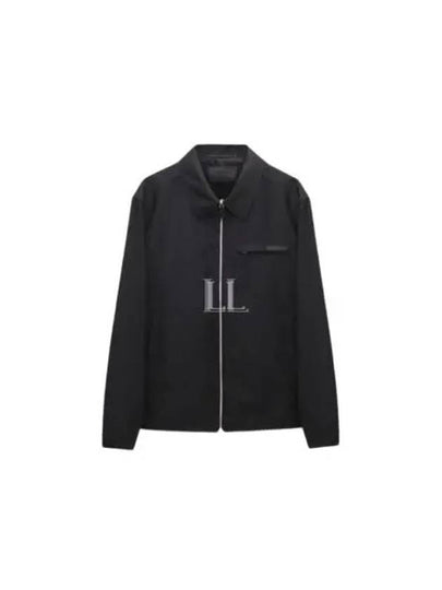 Shirt Collar Zip Up Jacket Black - PRADA - BALAAN 2