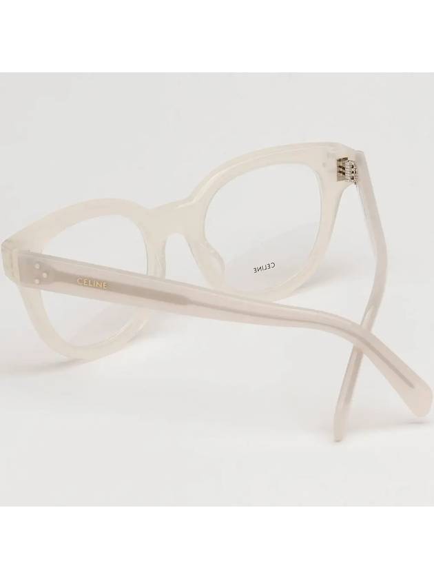 Eyewear Logo Round Acetate Eyeglasses Ivory - CELINE - BALAAN 5