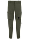 Stretch Sateen Ergonomic Lens Cargo Straight Pants Green - CP COMPANY - BALAAN 2