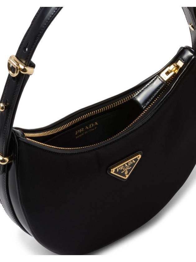 Arque Re-Nylon Leather Shoulder Bag Black - PRADA - BALAAN 9