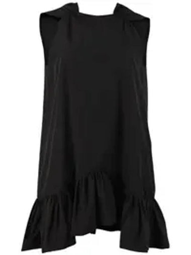 Sleeveless Peplum Short Dress Black - MSGM - BALAAN 1