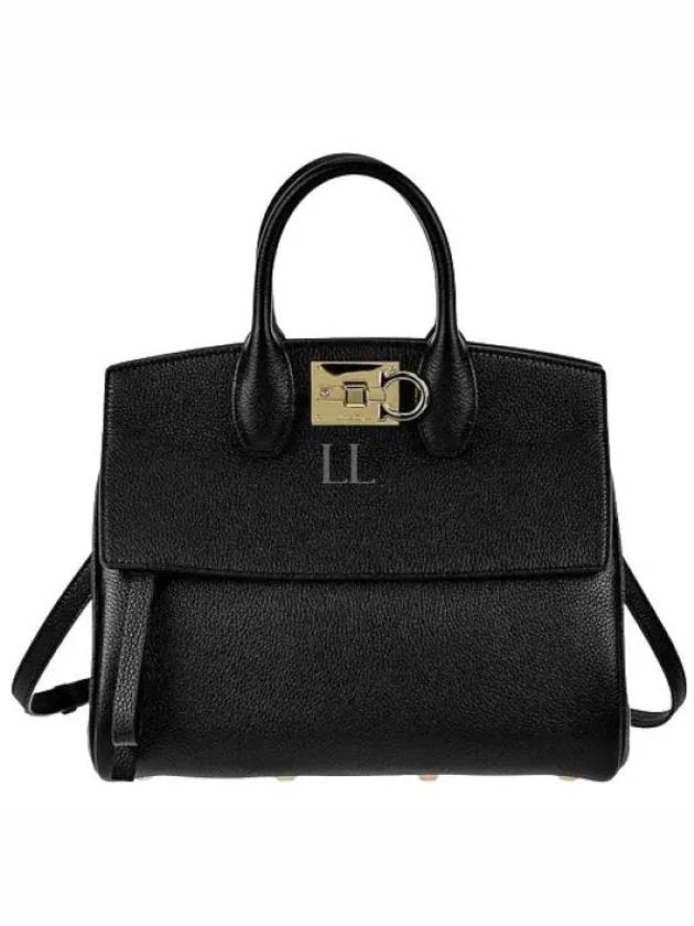 Studio Small Tote Bag Black - SALVATORE FERRAGAMO - BALAAN 2